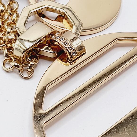 Chico’s Openwork Pendant Necklace & Matching Post Earrings Jewelry Set - Picture 7 of 7